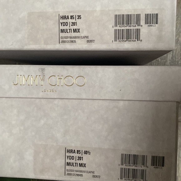 Jimmy Choo hira 85 multicolor snake print skin NWT 40.5 - Picture 6 of 8